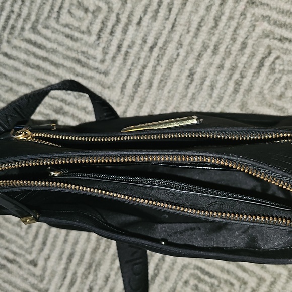 Vintage Calvin Klein Black Crossbody Bag with Gold Accents - Picture 4 of 5